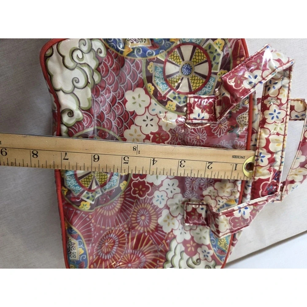 Nick & Nora Vintage Makeup Travel Bag 11 x 7 inch With Handles And Bonus Bag